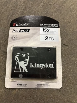 Kingston KC600 2 TB Solid State Drive - 2.5  Internal - SATA (SATA/600) - 3.5  C - Image 1 of 2