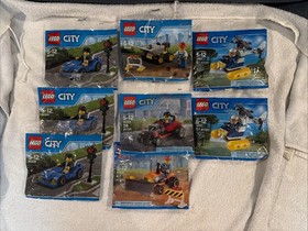 Lego City Polybag Lot 3x 30349 30348 30354 30353 2x 30311 New!