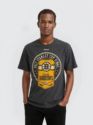 NHL T-Shirt Bruins Boston Reebok Stanley Cup Final 2013 L Schwarz Backprint Fan - Bild 1 von 4