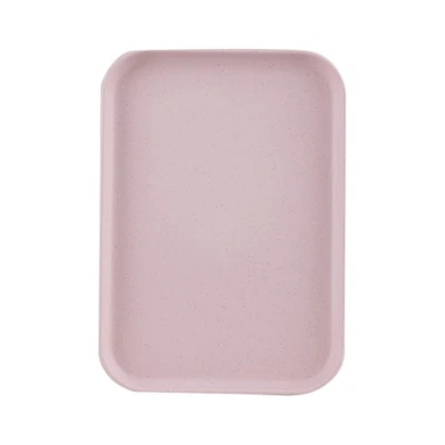 (Pink L (Approx. 38x27cm / 15.0x10.6in))Kitchen Serving Tray Wheat Straw - Image 1 of 4