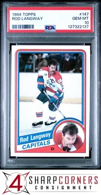 1984 TOPPS #147 ROD LANGWAY CAPITALS HOF PSA 10 - Image 1 of 3