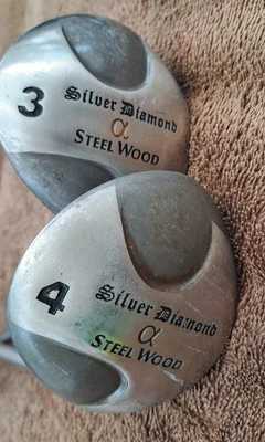 Golf Women's Lady Wood Set Silver Diamond 3 4 Wood 2 Clubs RH Graphite See Pictu - Image 1 of 4