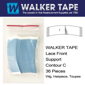 Walker Tape Lace Front Support Hair Tape 36 Pcs C Contour Wig Hair Piece Toupee - Picture 1 of 1