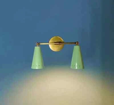 1950'S Mid-Century Modern Wall Sconce Italian Sputnik Brass Wall Sconces - Image 1 of 4