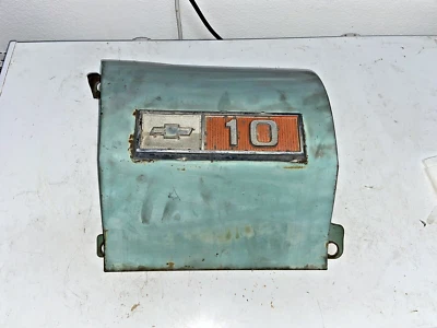 Vintage Orig Aqua 1962 1963 1964 1965 Chevy Pickup Behind Hood C10 Fender Panel - Image 1 of 4
