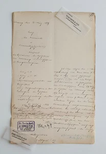 1889 Oberamt Tettnang Medizinalkollegium Stuttgart Apotheken Friedrichtshafen - Picture 1 of 3