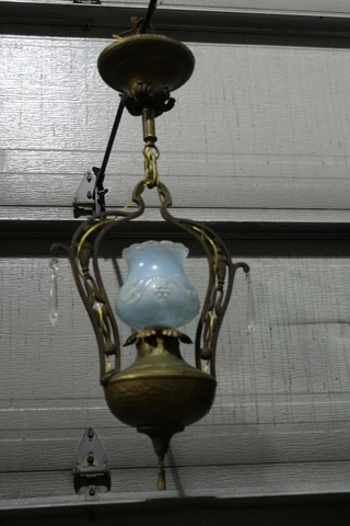 ART DECO MISSION CEILING LIGHT FIXTURE  ENTRY HALL PORCH PENDANT HAMMERED COPPER Cover