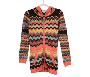 NWT Missoni Target Knit Sweater Size Large Multicolor Chevron Hooded Full Zip - Picture 1 of 17