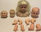 Plastic Rubber Doll Parts Heads Arms Legs Sleeping Eyes Baby Young Girl
