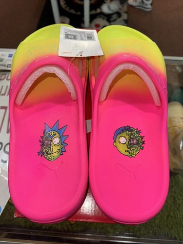 MBT Puma Lamelo Ball RICK & MORTY Shibui Cat Slide Giallo Rosa MB.02 Uomo Taglia 13