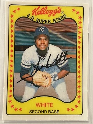 1981 Kellogg's 3-D Super Stars Frank White #34 Kansas City Royals Baseball Sharp - Image 1 of 2