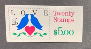 mystamps US Booklet BK169, complete booklet, 1989, 20 each 25 cent stamps - Picture 1 of 2