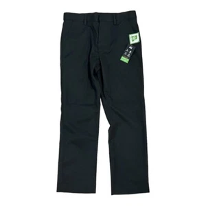 next SCHOOL Boys Straight Leg Flat Front Adjustable Waist Pants Black 11 Yrs NEW - Picture 1 of 4
