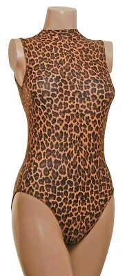 Leotard Leopard Print Lycra Polo Keyhole (POLLY) - Image 1 of 3