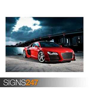 AUDI R8 TDI LE MANS poster - car print art for wall decor A0 A1 A2 A3 A4 - Afbeelding 1 van 5