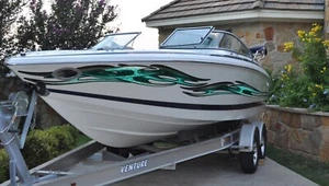 3D Tribal Boat Full Color Vinyl Decal, Tribal Speed Boat Vinyl Graphics - Bild 1 von 10