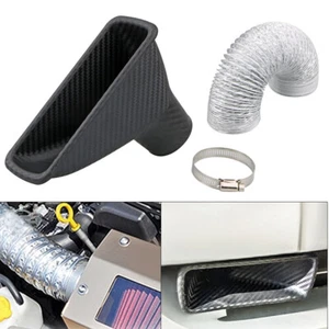 2" Universal Car Front Bumper Turbo Air Intake Pipe Air Funnel Inlet Cold System - Picture 1 of 12