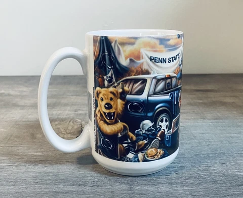 Dona Gelsinger Penn State University Football Tailgate Mug Art Graphic USA Cover