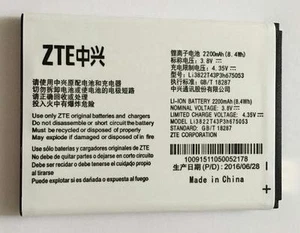 ZTE A430 Li3822T43P3h675053 Battery for Blade Q Lux, Telstra 4GX Buzz - Picture 1 of 6