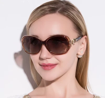 Gafas de sol polarizadas de diseñador gran tamaño para mujer Moda de Lujo UV400 Foto 1 de 4