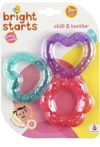 Bright Starts Chill & Teethe BPA-Free Teething Toy, Ages 3 Months+ (set Of 3) - Picture 1 of 4