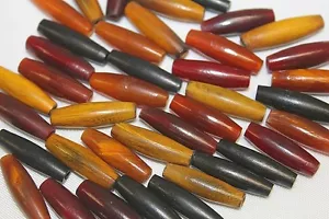 Cuentas de cuerno hechas a mano - tubo de cuerno de 1,0" - tubería - 40 piezas por paquete - Imagen 1 de 9