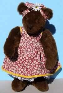 20" Madre Vermont Oso de Peluche Niña con Solero Diadema con Lazo, Marrón, RARO ÚNICO - Imagen 1 de 5