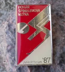 1987 Spindleruv Mlyn Downhill Skiing Cup Junior Criterium Ski Race Pin Badge - Bild 1 von 2