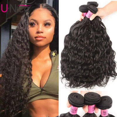 Extensiones de cabello humano de onda natural brasileña UNICE 1-4 paquetes de tramas de cabello virgen Foto 1 de 4