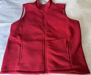 SJB Sport Damen Weste rot Fleece Full Zip warm mit Taschen Größe L - Bild 1 von 5