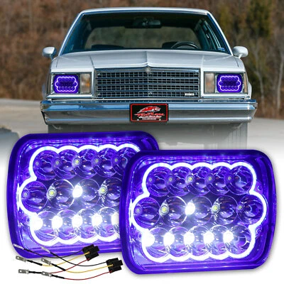2X 5X7" 7X6 LED Headlight Hi-Lo for Chevy El Camino 1978-1981 Malibu LUV H6054 - Image 1 of 4