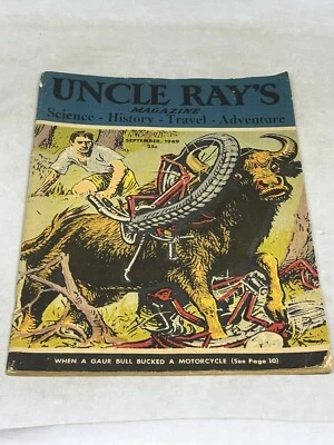Vintage September 1949 Uncle Ray’s Magazine Science, History, Travel, Adventure  - Image 1 of 4