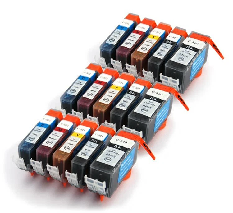 CLI-521 / PGI-520 - 15 Compatible Printer Ink Cartridges CLI521 / PGI520 - Image 1 of 1