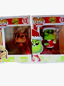 Funko Pop! Books The Grinch#12 & Max#13 Vinyl Figures (2017) With Protectors - Picture 1 of 13