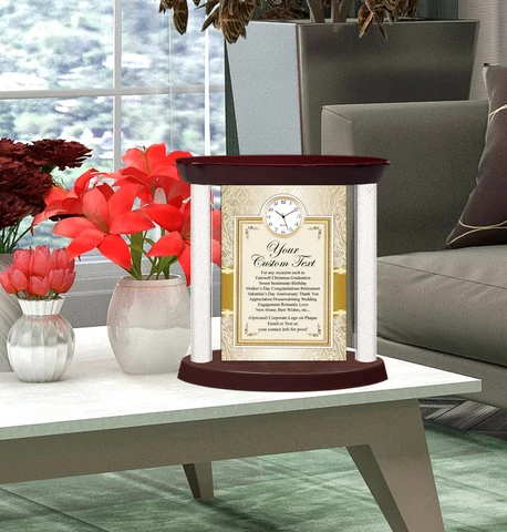 Custom Clock Romantic Wife Husband Desk Plaque Appreciation Love Gift Congrats Cover