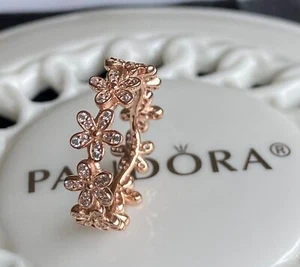 Original Pandora Ring Rose Gänseblümchen Blume #180934CZ - Bild 1 von 10