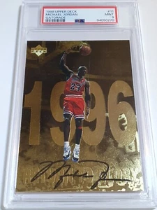1998 Upper Deck Michael Jordan Gatorade #11 Jumbo GOLD Foil - PSA 9 (Low POP) - Picture 1 of 2