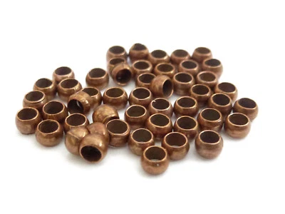 Quetschperlen 2,4x1,8 mm Farbe Kupfer 500 Perlen Spacer nenad-design AN503 - Bild 1 von 4