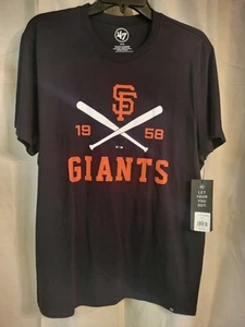 Rare NEW 47 Black SF SAN FRANCISCO Giants 1958 T-Shirt Size Men's M (en83) - Picture 1 of 5
