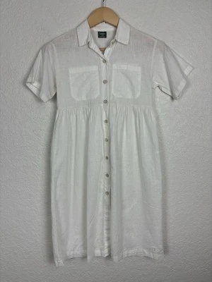 Vestido Tocoto Vintage Lino Algodón Niñas Talla 8 Blanco Verano Playa Fotos España Foto 1 de 4