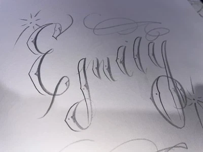 Caligrafía, Inglés Antiguo, Graffiti Dibujado Letras Personalizadas o Comisiones de Nombre Foto 1 de 4