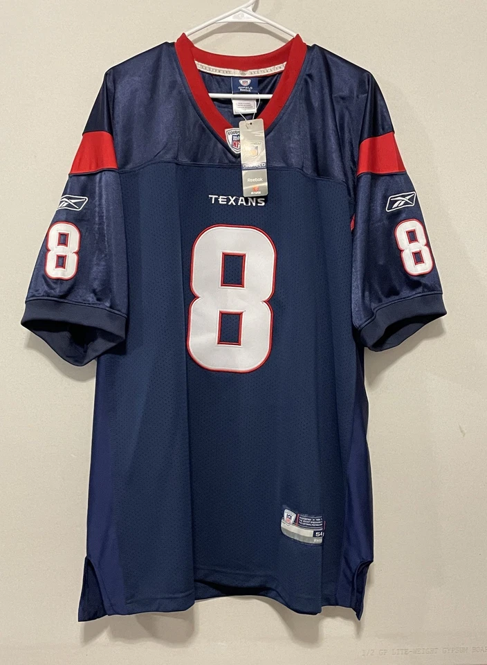Camiseta Matt Schaub Houston Texans Reebok 54 XL Cosida NFL Fútbol Azul Foto 1 de 4