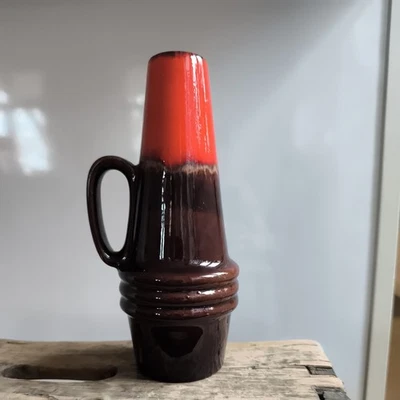 Scheurich Keramik 400-22 Rot vintage retro mid century design 60er Jahre Vase - Bild 1 von 4