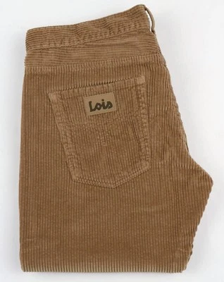 Lois Dallas Straight Jumbo Cords Dark Sand