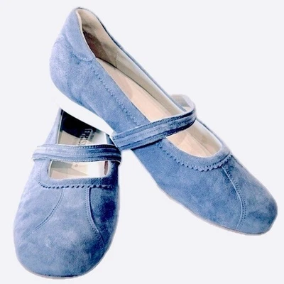 👟🌸 Zapatos planos Mephisto Mary Jane para mujer | Zapatos cómodos de gamuza azul EE. UU. 8 / EUR 5,5 Foto 1 de 4