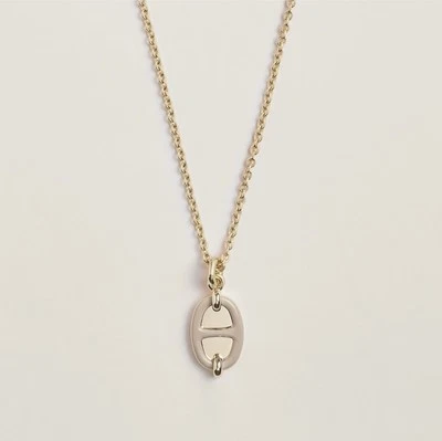 Colgante Hermes Mini Maillon, modelo pequeño Marron Glacé Foto 1 de 4