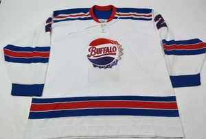 Vintage Reebok Buffalo Bisons Hockey Jersey Mens 2XL White Long Sleeve CCM Rare - Picture 1 of 16