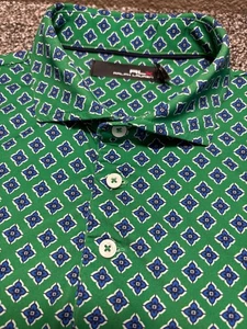 RLX Ralph Lauren Poloshirt Herren Large Grün All Over Print Classic Fit Floral - Bild 1 von 14