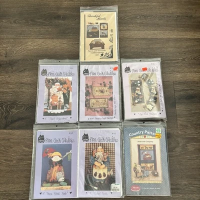 Lot 7 Vintage Noah’s Ark Sewing Patterns Primitive Country Crafts Plum Creek - Image 1 of 4