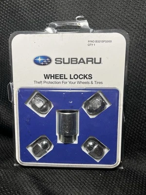 Nuevo en paquete Subaru cerraduras de rueda B321SFG000 tuerca de bloqueo de rueda Foto 1 de 2
